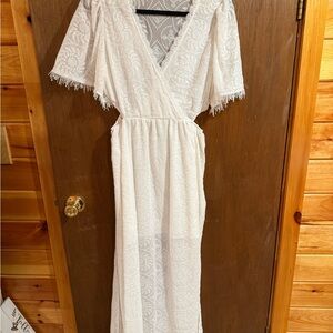 Elegant White Lace Dress